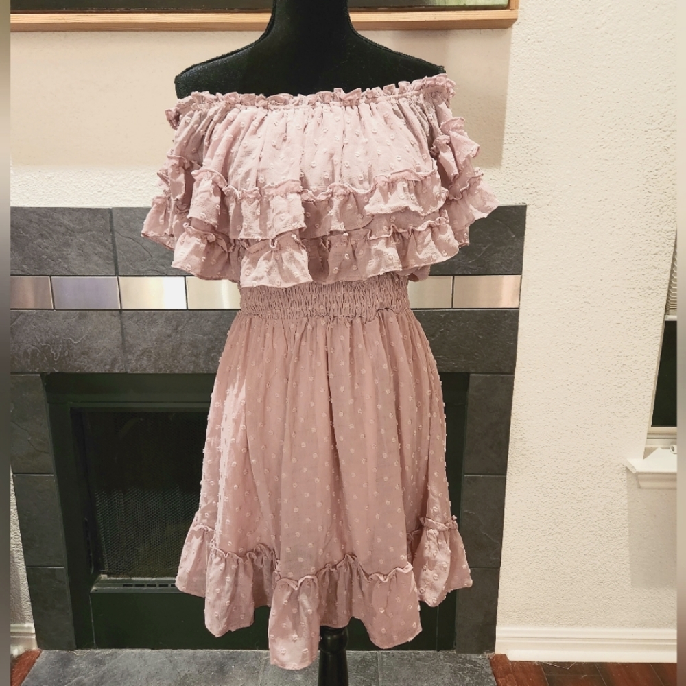 💙 Blush Ruffle Dress Sweetheart Princess Tea Derby
